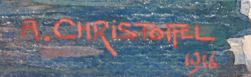 Signature 2 — Anton Christoffel · Lower right