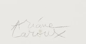Signature — Ariane Laroux · En bas à droite de la toile.