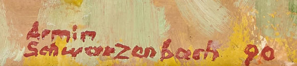 Signature 4 — Armin Schwarzenbach · En bas à droite de la peinture