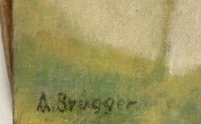 Firma — Arnold Brügger · In basso a sinistra sulla tela.