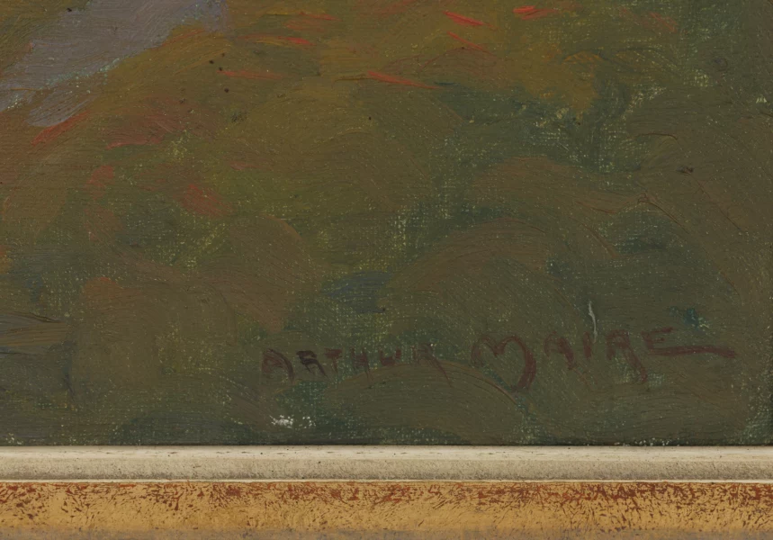 Signature — Arthur Maire · Dans la partie inférieure droite de la toile.