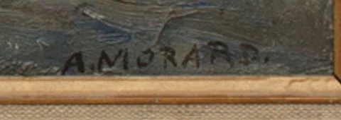 Firma — Arthur Morard · In basso a destra sulla tela, appena sopra il bordo inferiore.