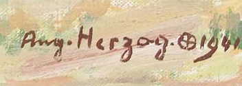 Signatur 2 — August Herzog · Unten rechts