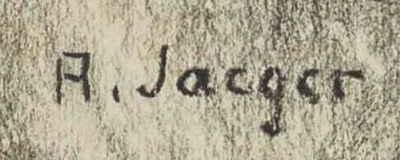 Signature — August Jaeger · En bas à droite