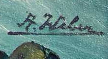 Signature 3 — August Weber · En bas à droite de la toile