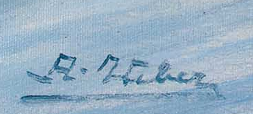 Signature 1 — August Weber · En bas à gauche