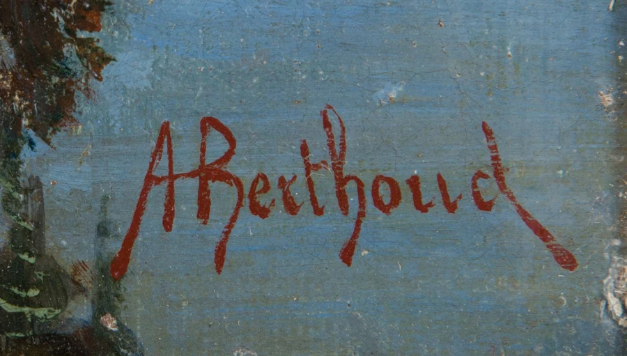 Signature — Auguste-Henri Berthoud · At the lower right of the painted surface.