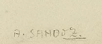 Signature — Auguste Sandoz · En bas à droite de la feuille.