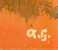 Monogram 1 — Augusto Giacometti · At the lower right on the painted front.