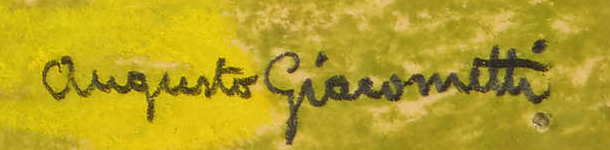 Signature 6 — Augusto Giacometti · Lower right