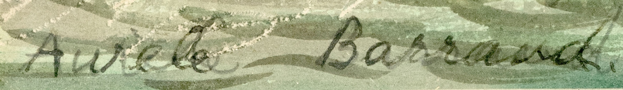 Signature 3 — Aurèle Barraud · En bas à gauche de l’œuvre.