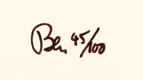 Signature 2 — Ben Vautier · En bas à droite de la toile.