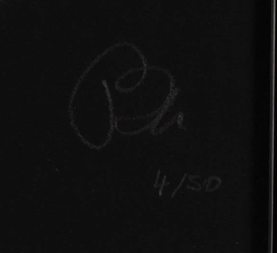 Signature 4 — Ben Vautier · En bas à droite de l’œuvre, sous le grand texte blanc.