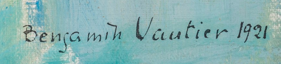 Signature 4 — Benjamin Vautier · En bas à droite de la toile
