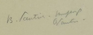 Signature 1 — Benjamin Vautier · Dans la partie inférieure droite de la feuille.