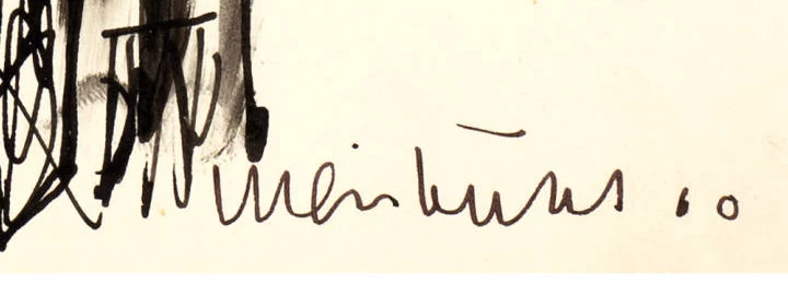 Firma 3 — Bernhard Luginbühl · In basso a destra, appena sopra il margine inferiore del foglio.