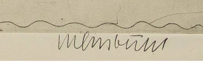Firma 9 — Bernhard Luginbühl · Nel margine inferiore destro del foglio, sotto l’immagine incisa.