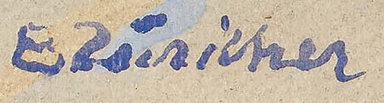 Signature 2 — Bertha Züricher · En bas à gauche de l’œuvre