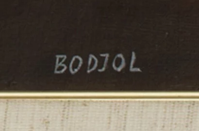 Signature 3 — Bodjol · En bas à droite de la toile, près du bord inférieur.