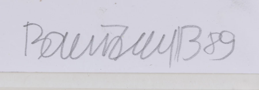 Signature — Bruno Baeriswyl · En bas à droite de la feuille.