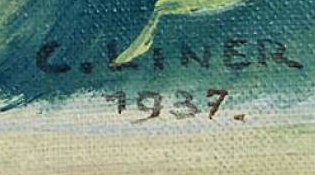 Signature 2 — Carl Liner senior · En bas à droite de la toile