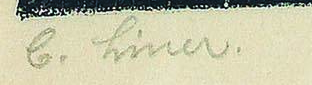 Signature 8 — Carl Liner senior · En bas à gauche, sous la gravure.