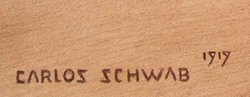 Signature — Carlos Schwabe · En bas à gauche