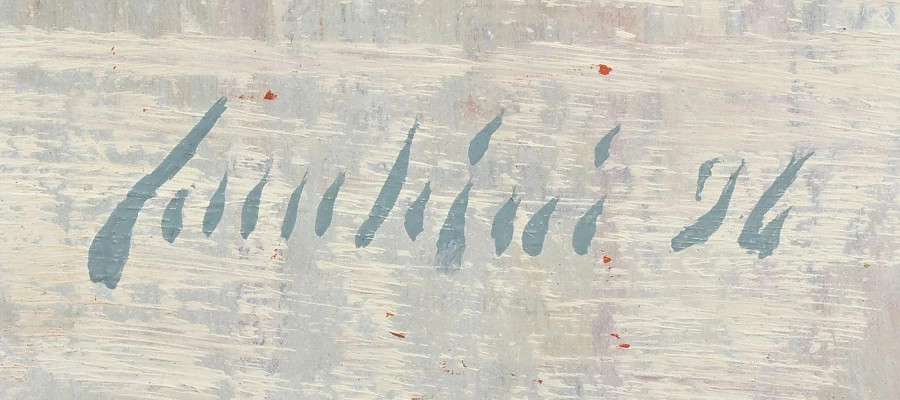 Signature 1 — Cesare Lucchini · Dans l’angle inférieur gauche de l’œuvre.