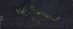 Signature — Charles Barraud · En bas à gauche de la peinture.
