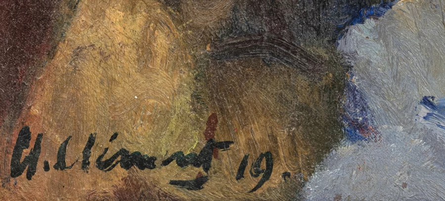 Signature 1 — Charles Clément · Dans l’angle inférieur gauche de la toile, sur la surface peinte.