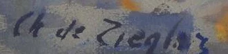 Signature 3 — Charles de Ziegler · En bas à gauche de l’aquarelle.