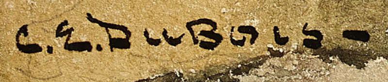 Signature 1 — Charles-Édouard Du Bois · En bas à gauche de l’œuvre