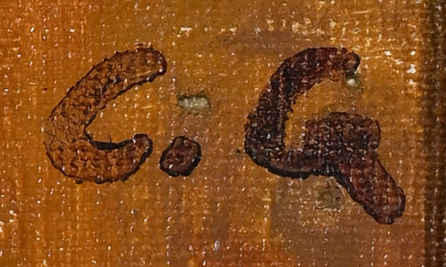 Monogramme 2 — Charles Giron · Dans l’angle supérieur droit de la toile