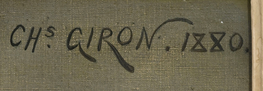 Signature 5 — Charles Giron · Dans l’angle supérieur droit de la toile