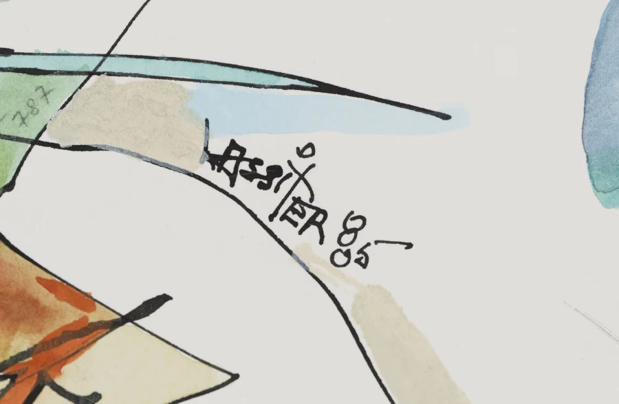 Signature — Charles Keeling Lassiter · Dans le champ inférieur gauche de l’œuvre, près du bord inférieur.