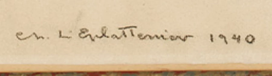 Signature 2 — Charles L’Eplattenier · Dans la marge inférieure gauche de la feuille.