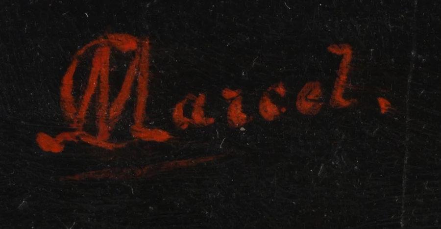 Signature — Charles Marcel · En bas à gauche de la surface peinte.