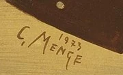 Signatur 1 — Charles Menge · Unten links auf dem Gemälde.