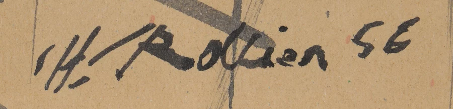 Signatur 1 — Charles Rollier · Unten rechts auf dem Blatt.