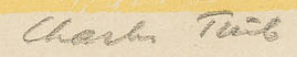 Firma — Charles Trüb · In basso a destra sul foglio