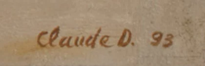 Signature 3 — Claude Delessert · En bas à droite, sur la surface peinte.