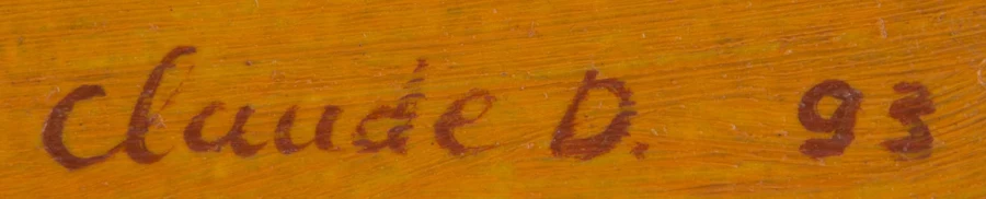 Signature 5 — Claude Delessert · En bas à droite de la surface peinte.