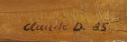 Signature 1 — Claude Delessert · En bas à droite de la surface peinte.
