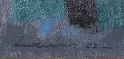 Signature — Claude Loewer · At the lower left of the canvas.