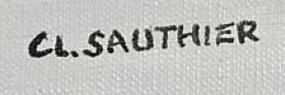 Signature 9 — Claude Sauthier · En bas à droite de la toile