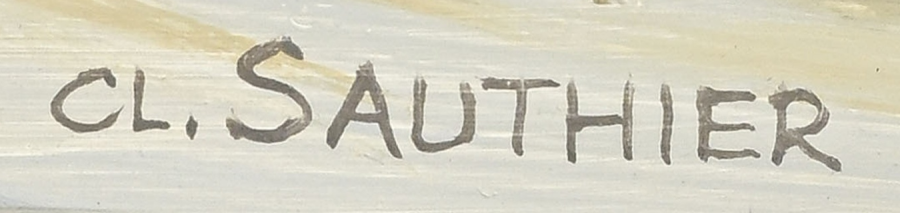 Signature 3 — Claude Sauthier · En bas à droite de la peinture.