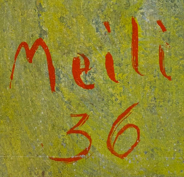 Signature 6 — Conrad Meili · Lower left on the canvas