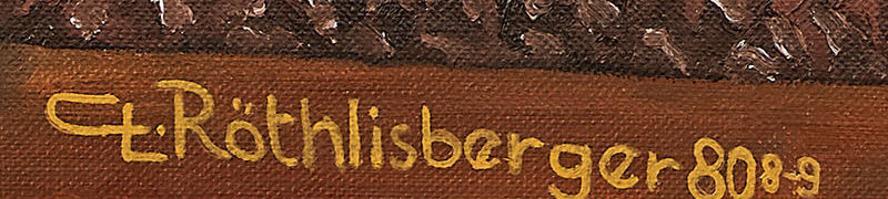 Signature 1 — Cuno Röthlisberger · En bas à gauche de la toile