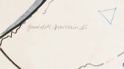 Signature — Daniel de Quervain · En bas à gauche de l’œuvre.