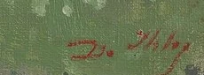 Signature 6 — Daniel Ihly · En bas à droite de la toile.
